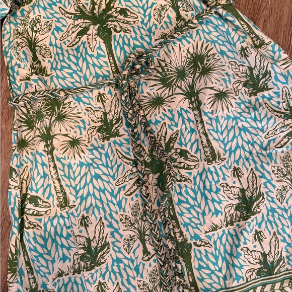 OLIVIA JAMES Green Penny Island Palm Patterned Midi Dress size XS - Picture 11 of 11